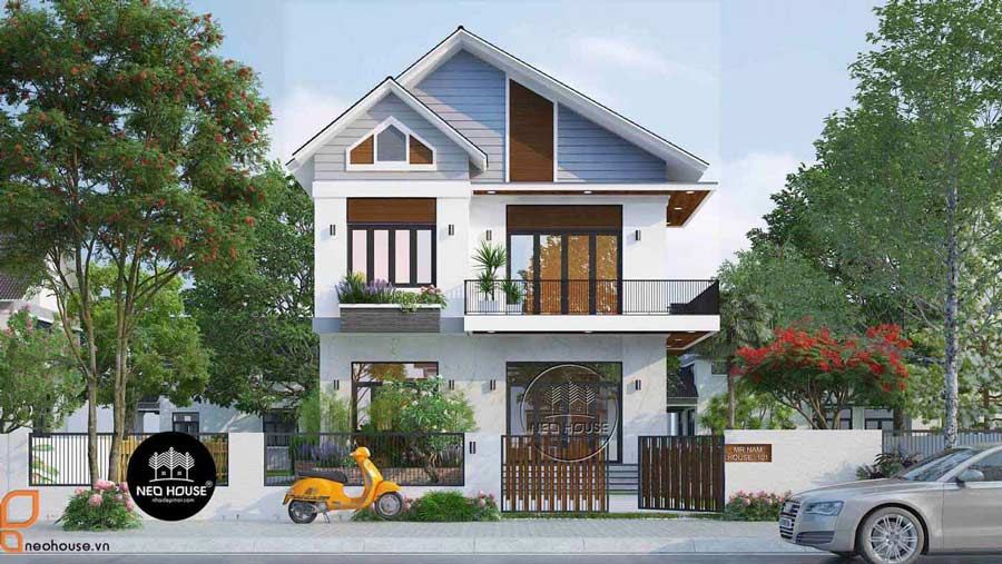 Mẫu thiết kế biệt thự 400m2 mái thái