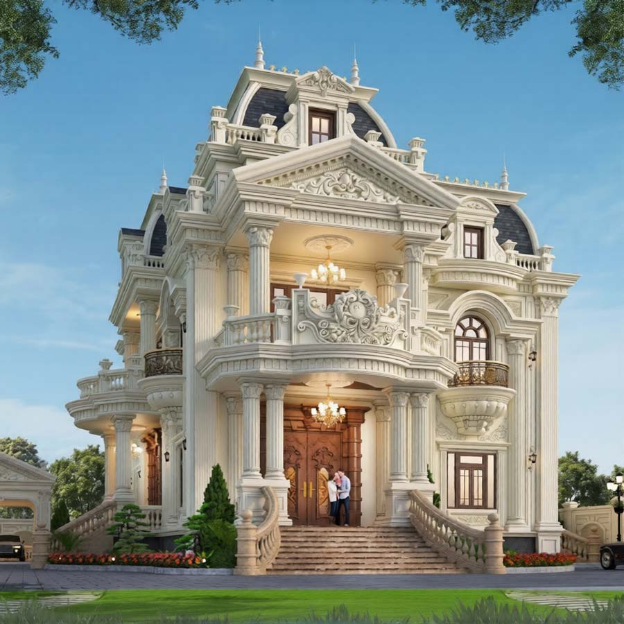 Mẫu biệt thự cổ điển Ý