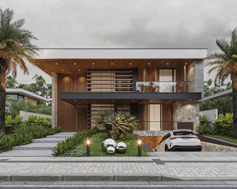 Mẫu biệt thự có gara tầng hầm