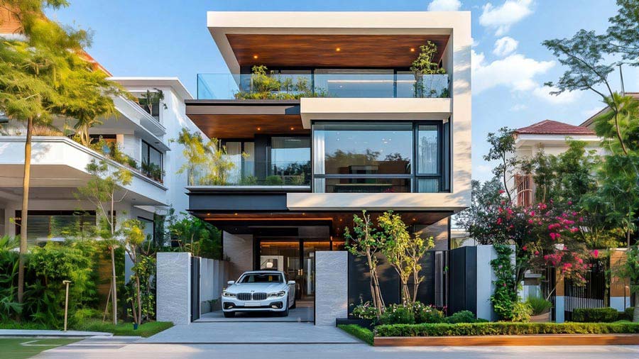 Thiết kế biệt thự hiện đại có tầng hầm