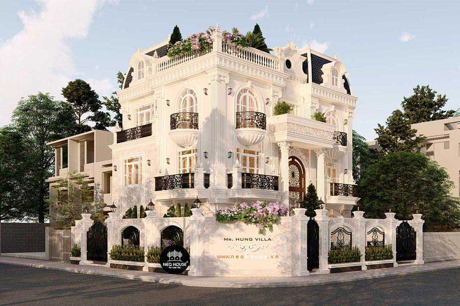 Mẫu thiết kế biệt thự 3 tầng có thang máy