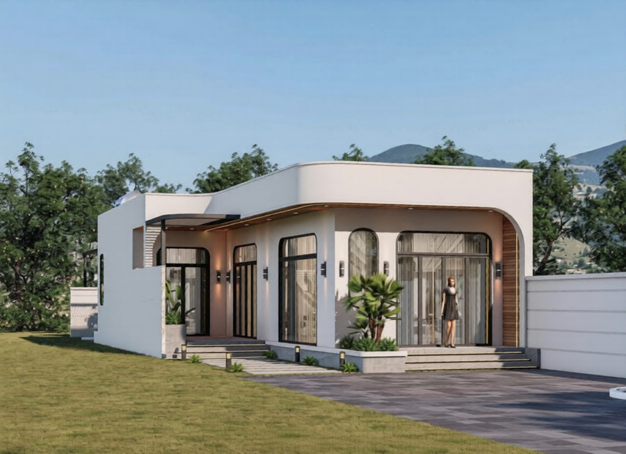 Biệt thự dưới 500 triệu sử dụng vật liệu nhẹ giá rẻ