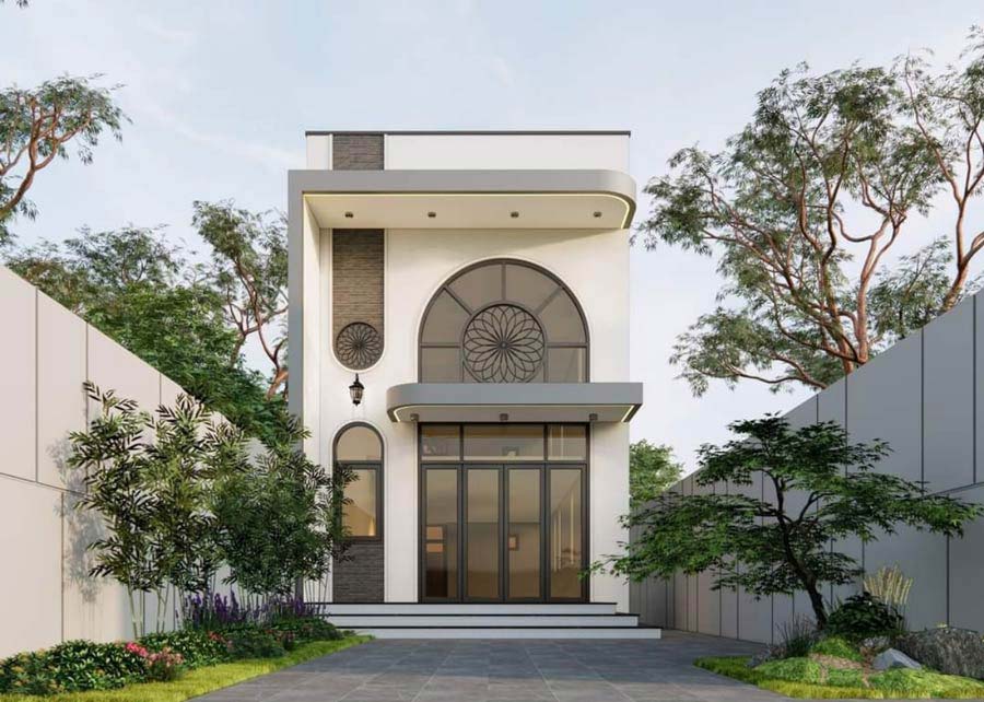 Mẫu biệt thự 1 tầng gác lửng đẹp