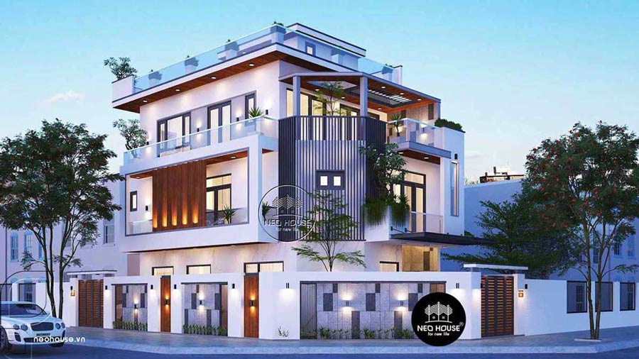 Thiết kế nhà biệt thự gác lửng 120m2 – 150m2