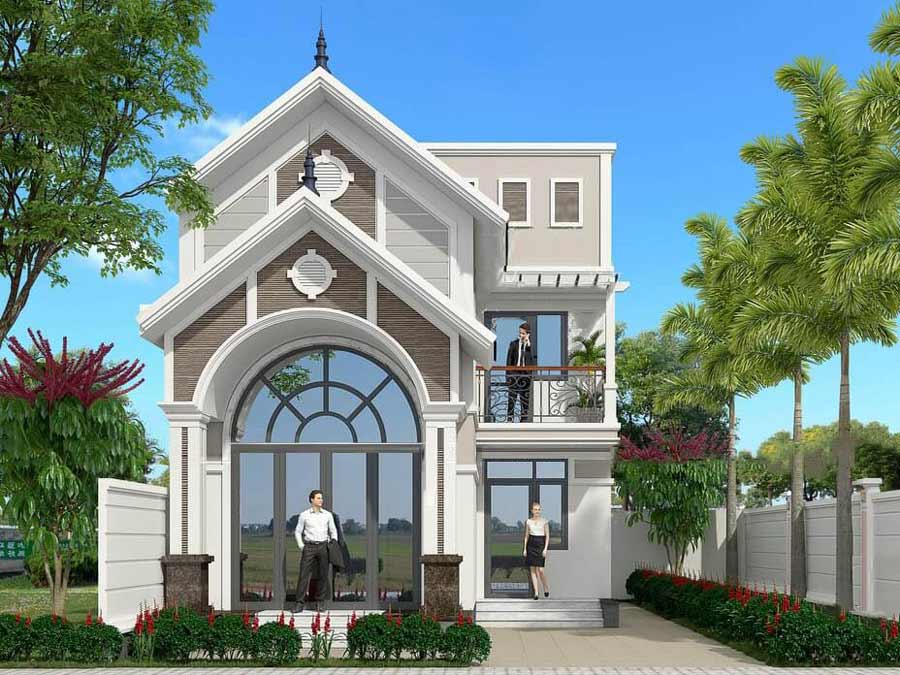 Biệt thự có gác lửng 3 phòng ngủ