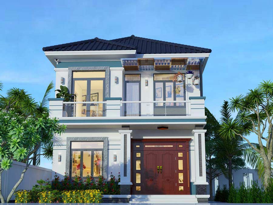 Biệt thự có gác lửng 3 phòng ngủ