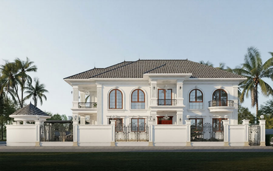 Mẫu biệt thự kiểu Ý cách tân hiện đại
