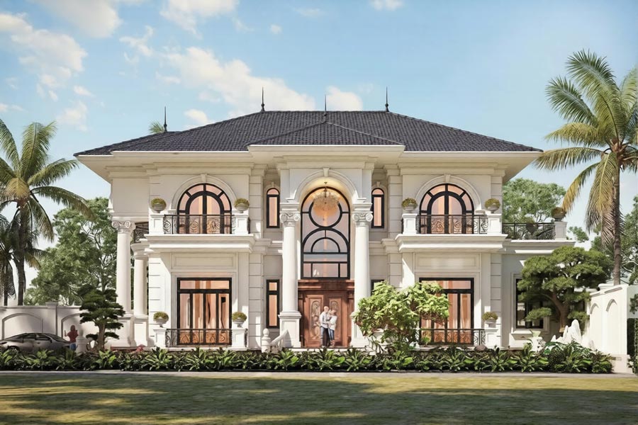 Kiến trúc biệt thự kiểu Ý kết hợp tân cổ điển