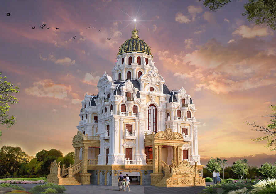 Biệt thự 5 tầng kiểu lâu đài