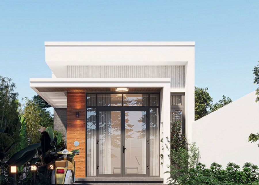 Biệt thự mái bằng dưới 500 triệu sang trọng và thoáng mát