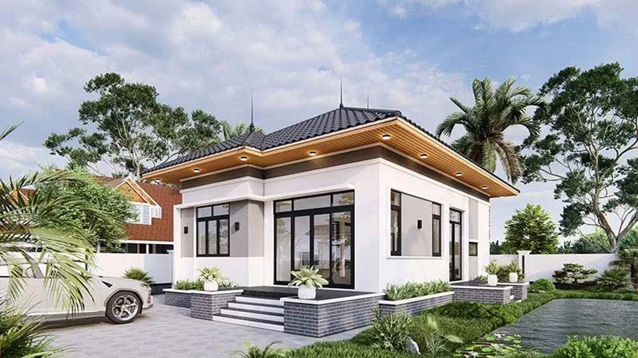 Biệt thự mini miền Tây diện tích nhỏ cho gia đình trẻ