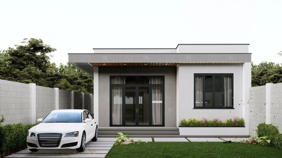 Thiết kế biệt thự 600 triệu phong cách tối giản