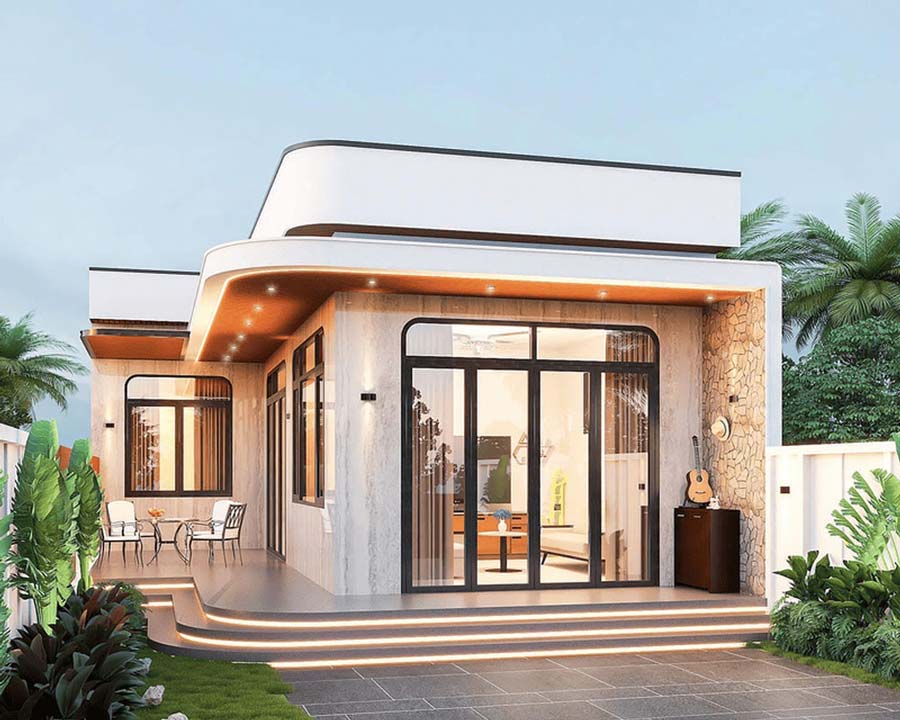 Thiết kế biệt thự 600 triệu phong cách tối giản