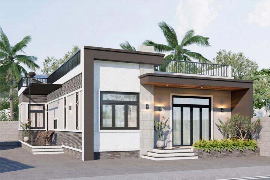 Thiết kế biệt thự 600 triệu phong cách tối giản
