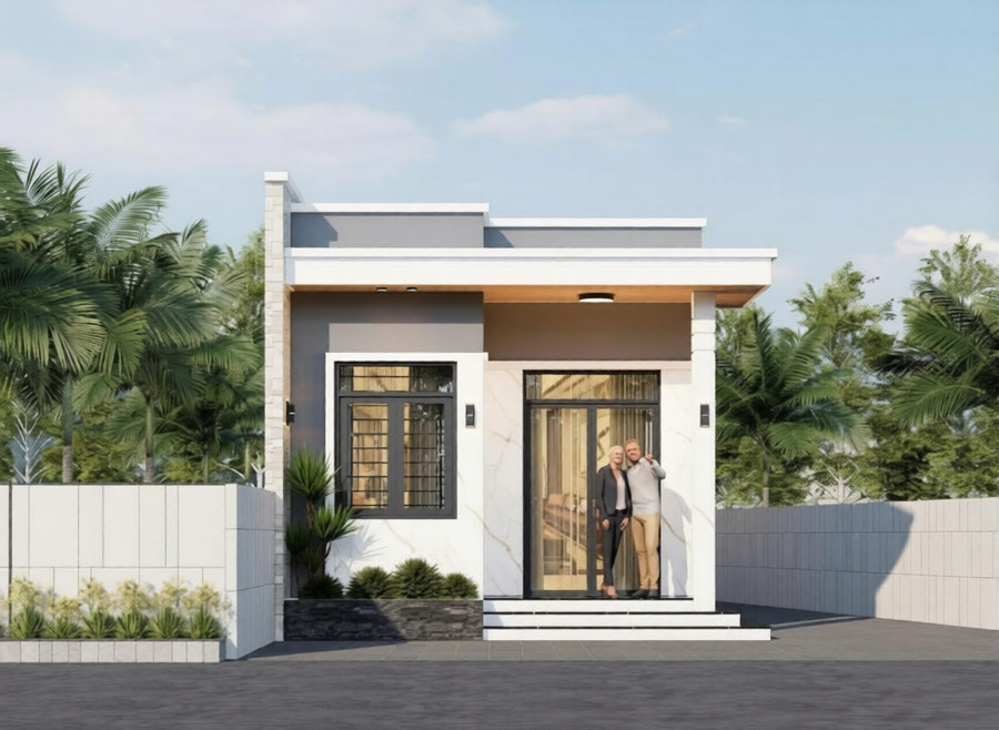 Mẫu biệt thự mini cấp 4 dưới 500 triệu