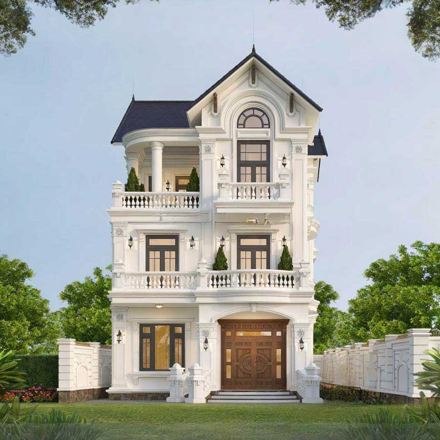 Nhà biệt thự mini có thang máy