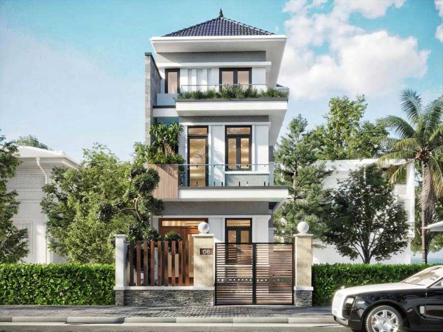 Mẫu biệt thự mini gác lửng đẹp