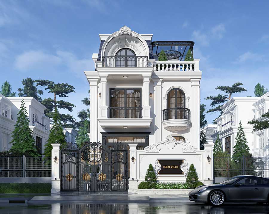 Mẫu biệt thự mini gác lửng đẹp