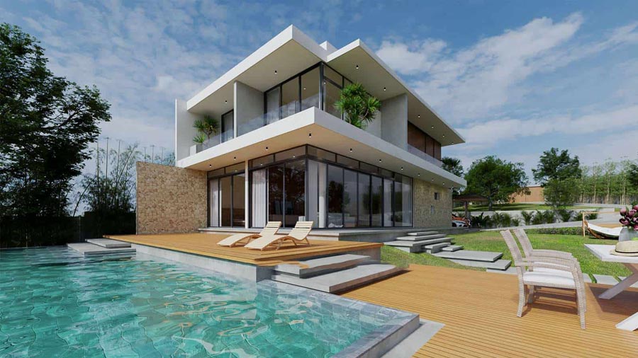 Biệt thự nhà vườn 2000m2 có hồ bơi chuẩn nghỉ dưỡng 5 sao