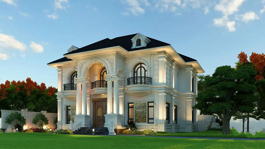 Biệt thự nhà vườn 2000m2 cổ điển châu Âu bề thế