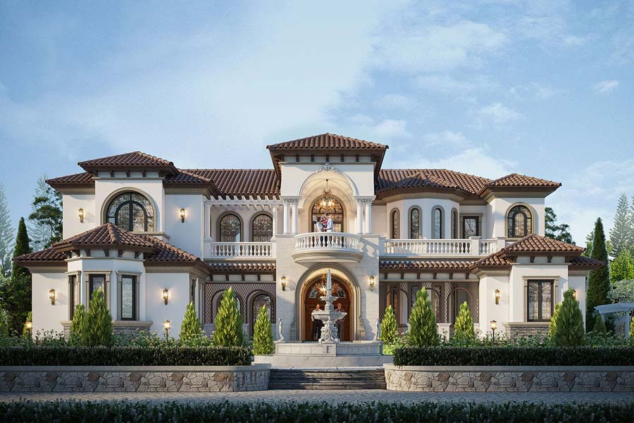 Biệt thự nhà vườn 2000m2 phong cách Địa Trung Hải