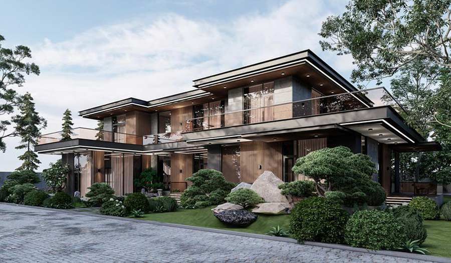 Biệt thự nhà vườn 2000m2 phong cách hiện đại