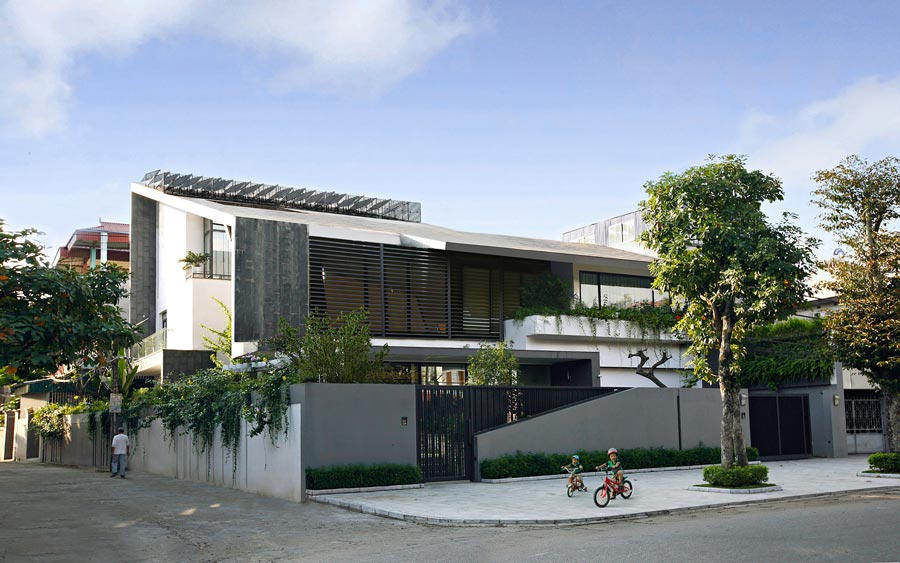 Thiết kế biệt thự Singapore mái dốc