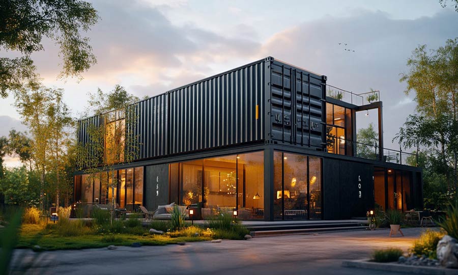 Mẫu biệt thự thép tiền chế container