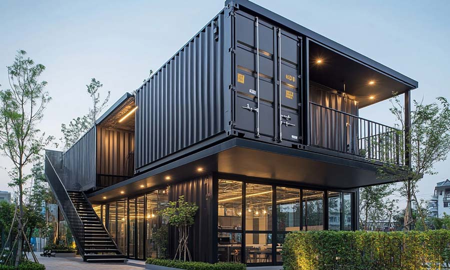 Mẫu biệt thự thép tiền chế container
