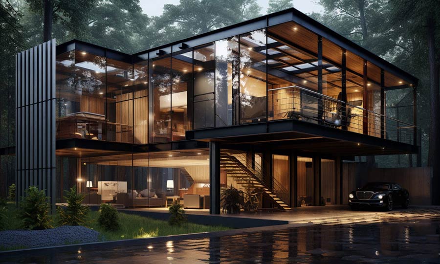 Mẫu biệt thự thép tiền chế container