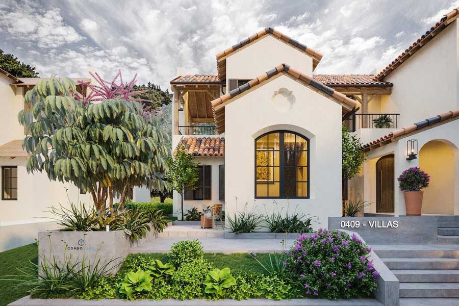 Biệt thự xanh phong cách Địa Trung Hải