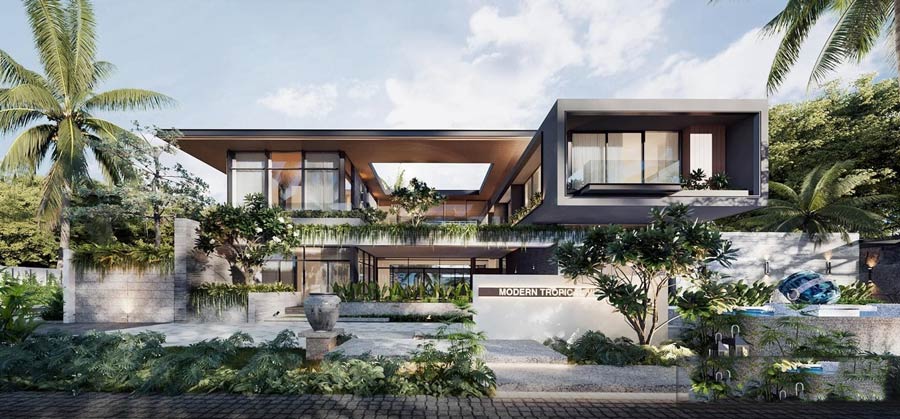 Biệt thự xanh phong cách Tropical