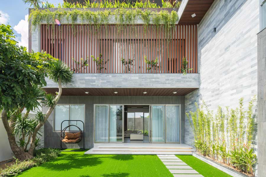 Biệt thự xanh sân vườn Á Đông