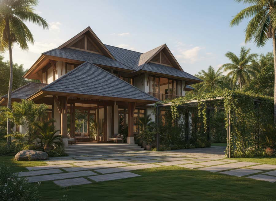 Biệt thự xanh sân vườn rộng – hòa quyện thiên nhiên bốn phía