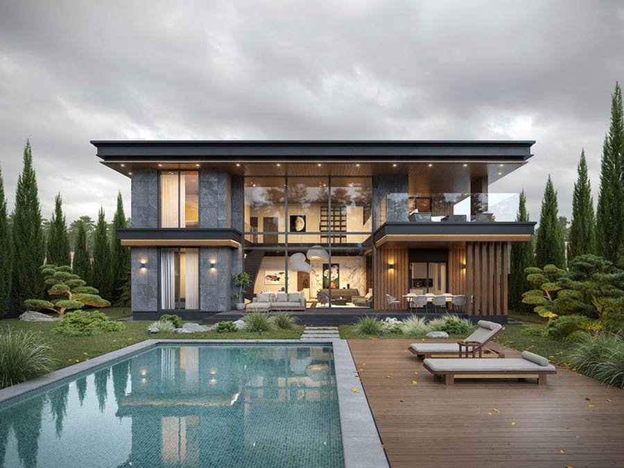 Bố trí hệ thống chiếu sáng ngoài trời an toàn và thẩm mỹ