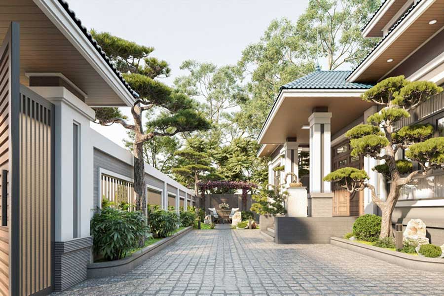 Cân bằng không gian xanh với công trình phụ trợ