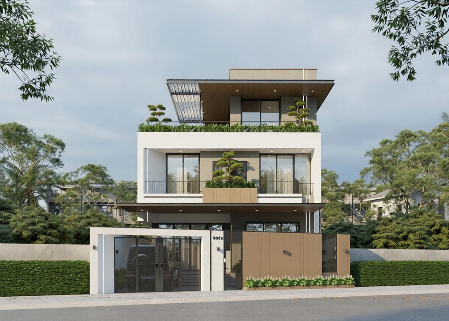 Những lưu ý quan trọng khi thiết kế biệt thự màu kem