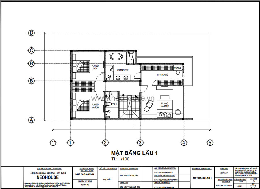 Mặt bằng 2 tầng – phân chia sinh hoạt hợp lý