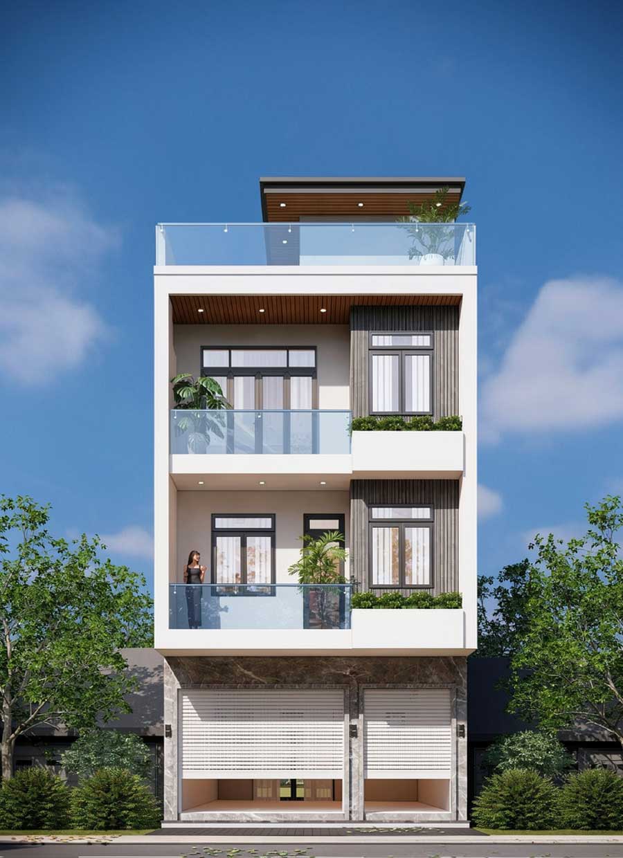 Mẫu thiết kế nhà phố 6m 3 tầng kết hợp kinh doanh