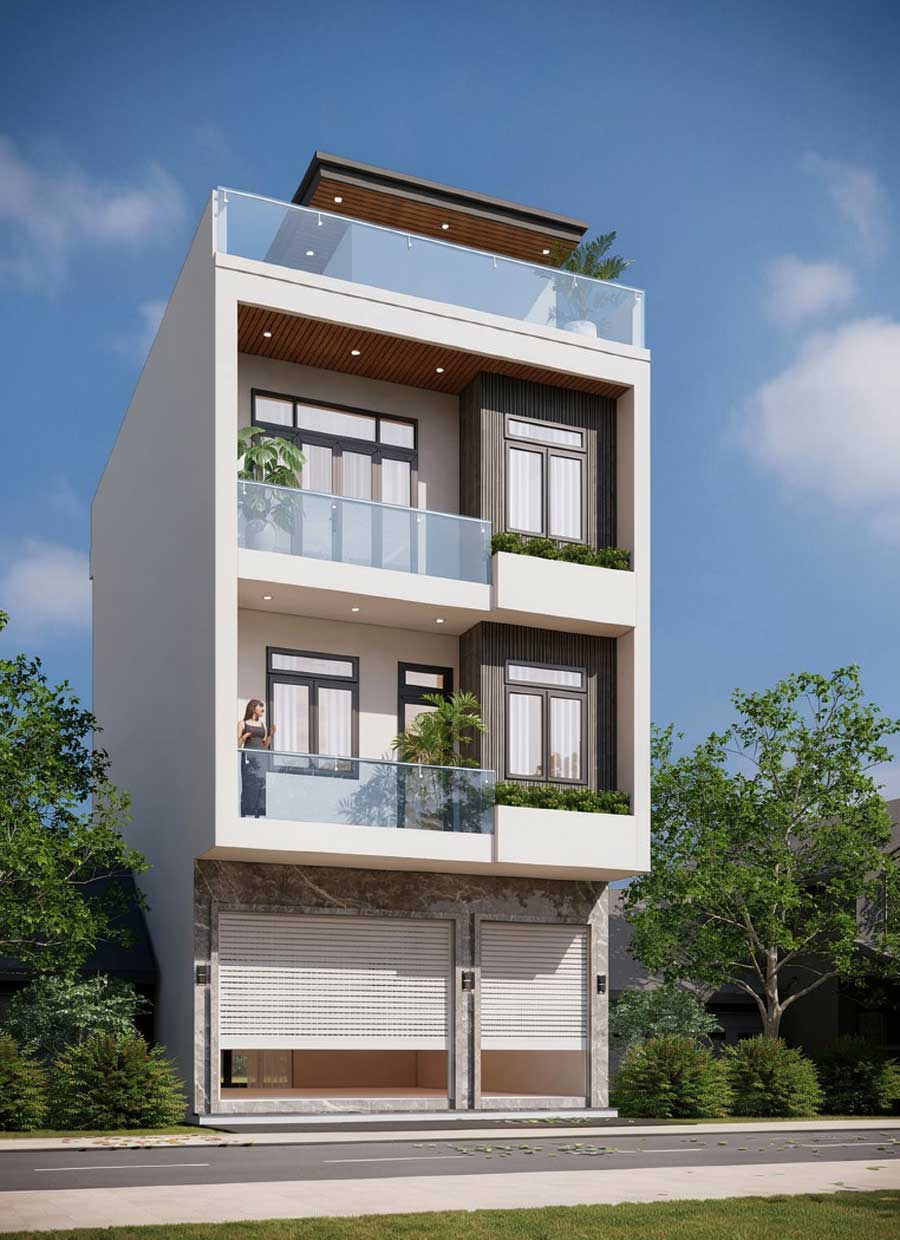 Mẫu thiết kế nhà phố 6m 3 tầng kết hợp kinh doanh