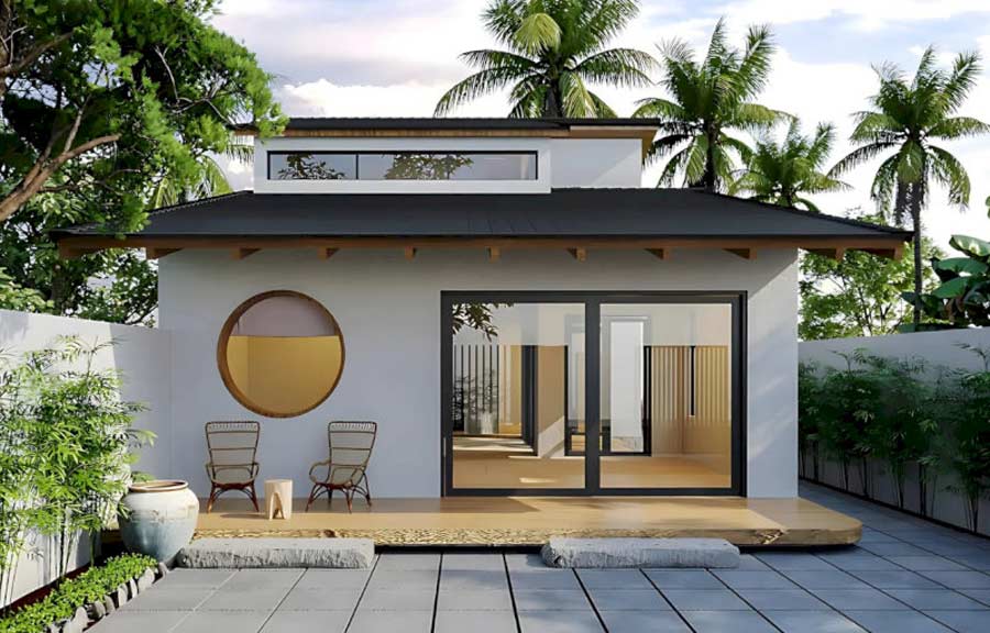 Xây nhà 800 triệu có sân vườn