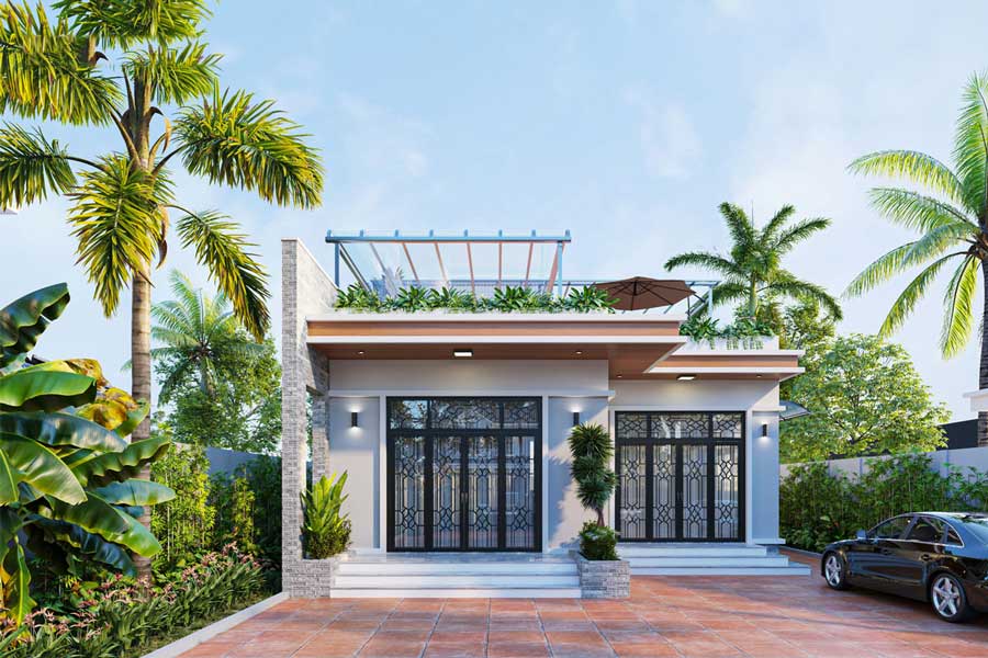 Mẫu nhà 800 triệu thiết kế tối giản