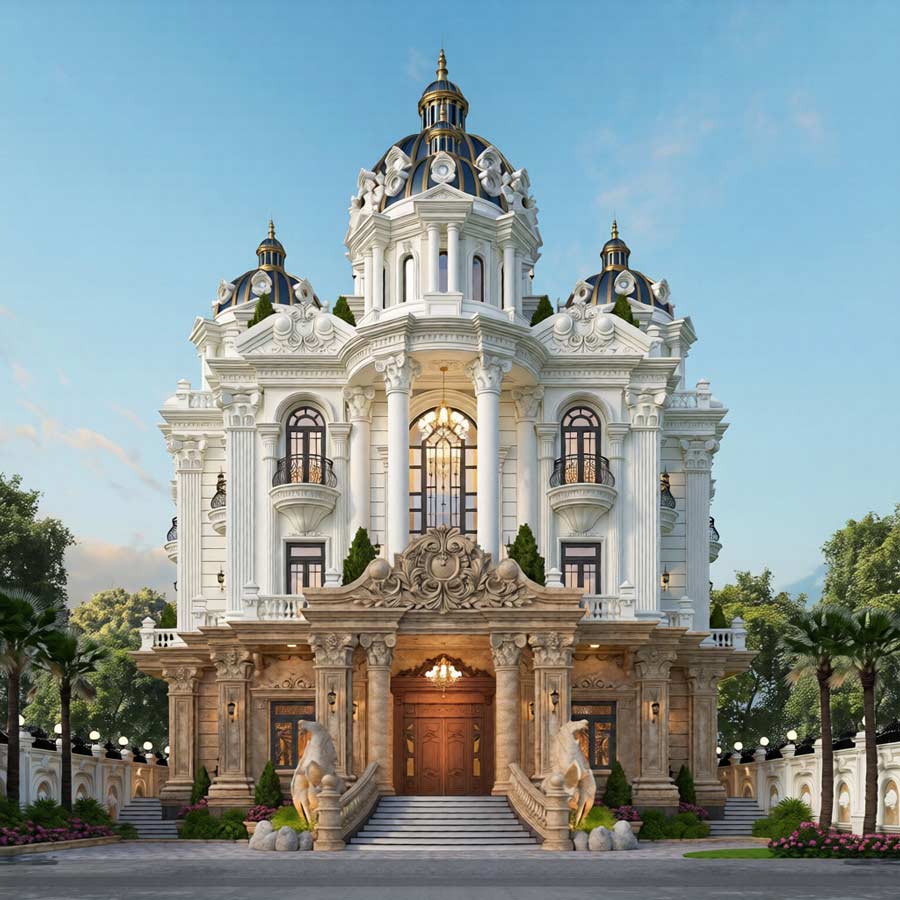 Mẫu lâu đài 3 tầng