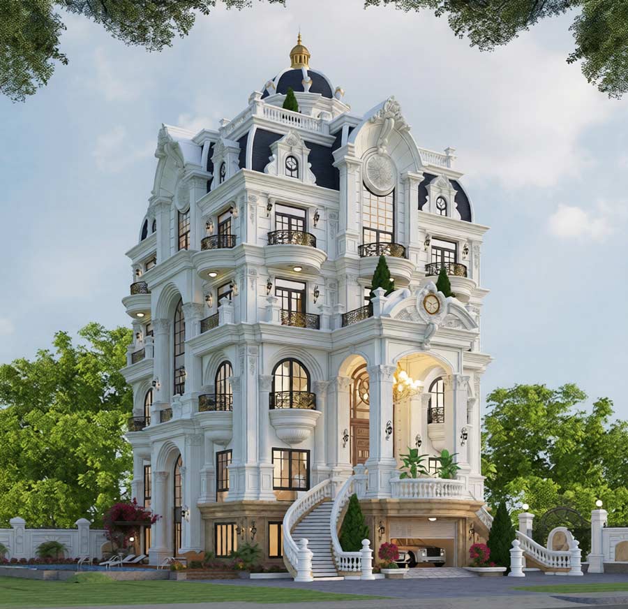 Thiết kế lâu đài 5 tầng