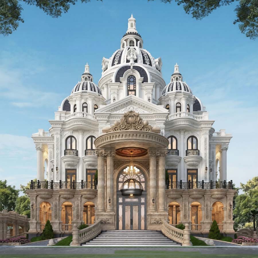 Thiết kế lâu đài có 9 phòng ngủ