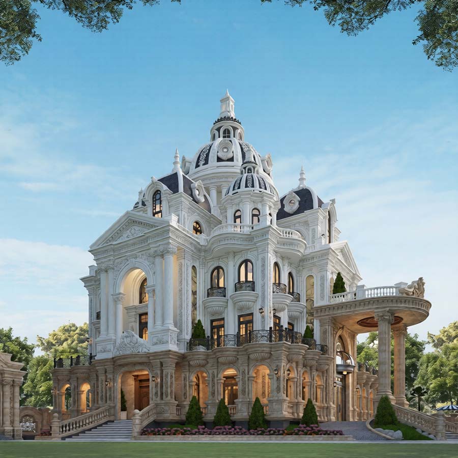 Thiết kế lâu đài có 9 phòng ngủ