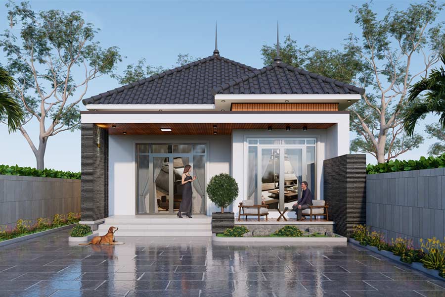 Xây nhà 800 triệu như biệt thự ở nông thôn