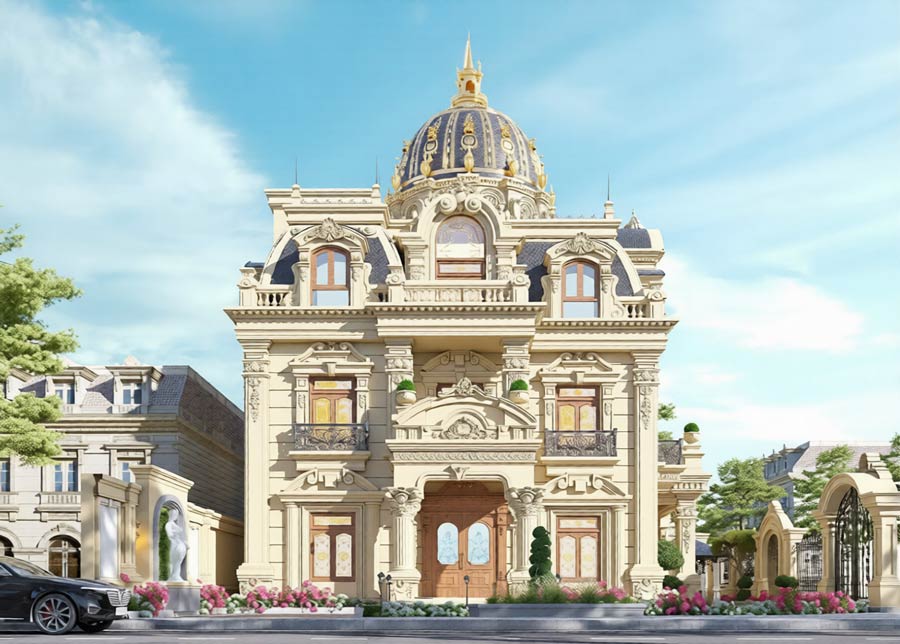 Mẫu thiết kế lâu đài có 5 phòng ngủ
