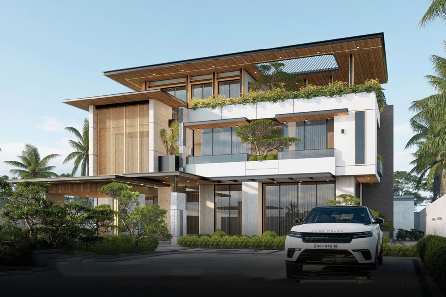 Thiết kế mái, hiên và lam chắn để giảm nắng gắt trực tiếp