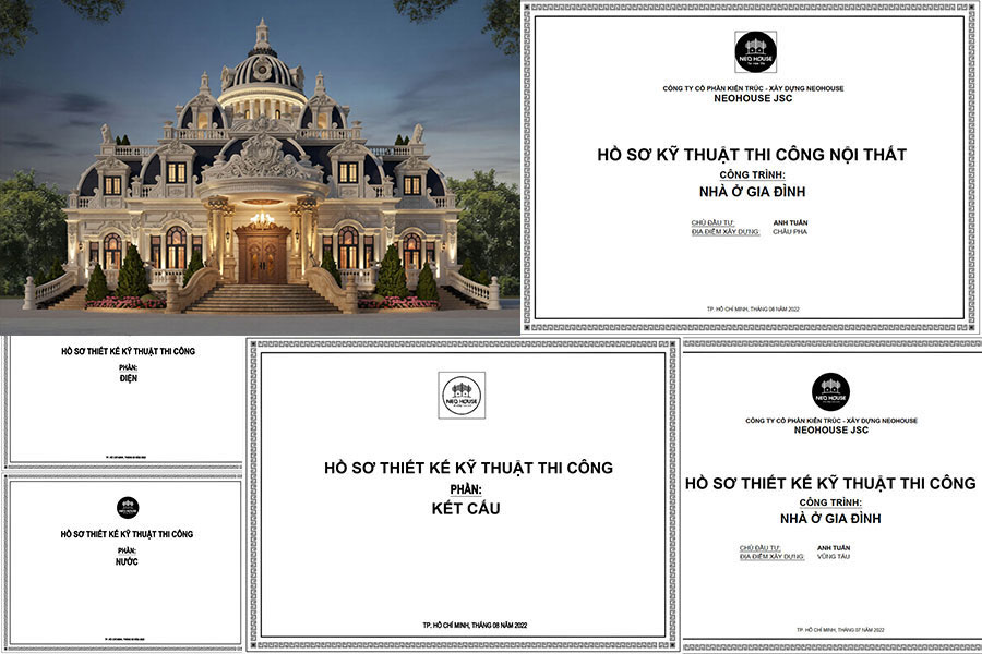 Hồ sơ thiết kế lâu đài tại NEOHouse gồm những gì?